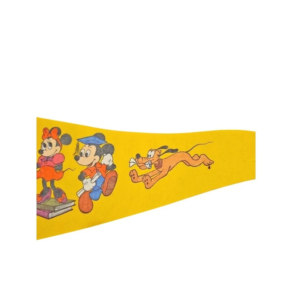 Disney Park Exclusive 1982 Grad Nite Pennant Banner Flag‎ Mickey Minnie Pluto